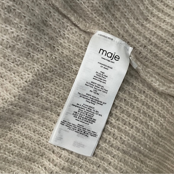 Maje Beige Turtleneck Sweater Top - Picture 4 of 5